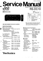 Technics - RSDC-10 - Service manual 